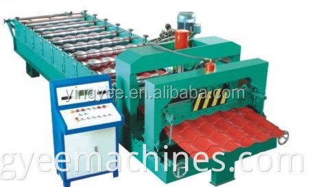 Most popular High efficiency glazed tile roof tile roll forming machine